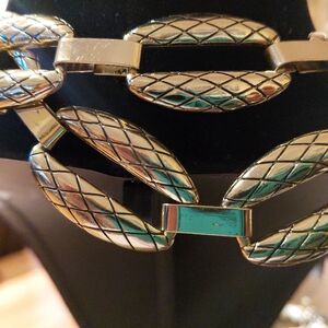 Vtg Gold Tone Chain Link Belt with hook 40"